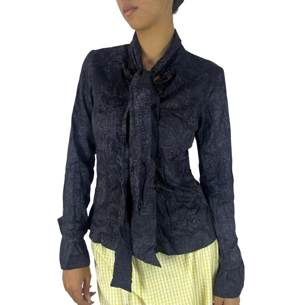 Cop Copine Floral Black Sleeve Blouse